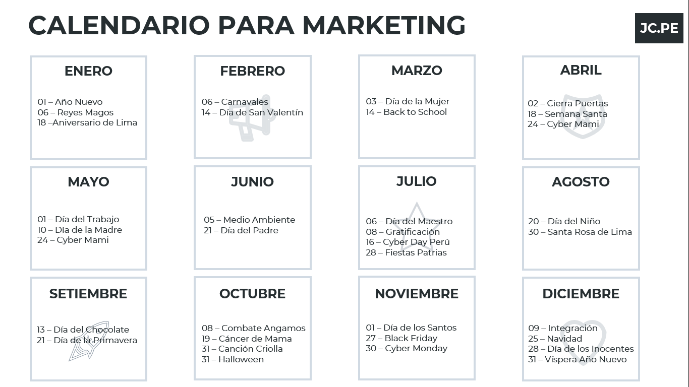 Calendario De Marketing Para Ecommerce 2022 Descargable 9721